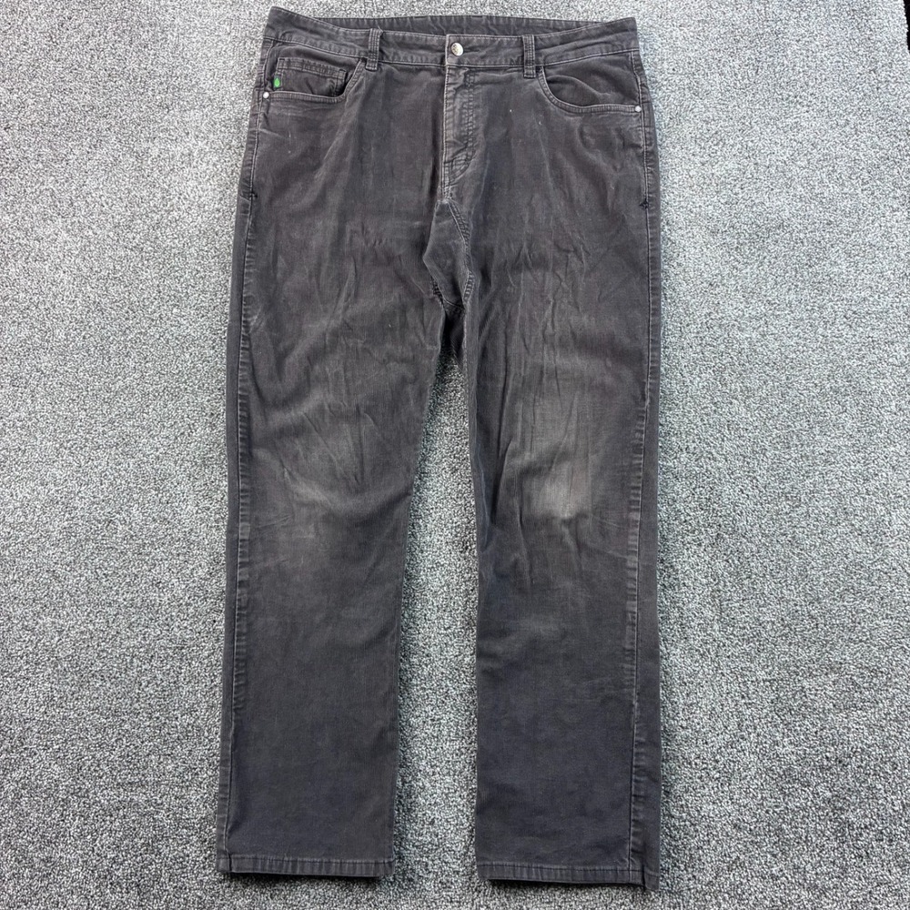 STIO Corduroy Pants Men's 36x32 Gray Straight Leg Casual Outdoor Hiking Stretch
